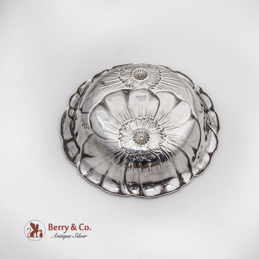 Wallace Poppy Serving Bowl Sterling Silver 1940