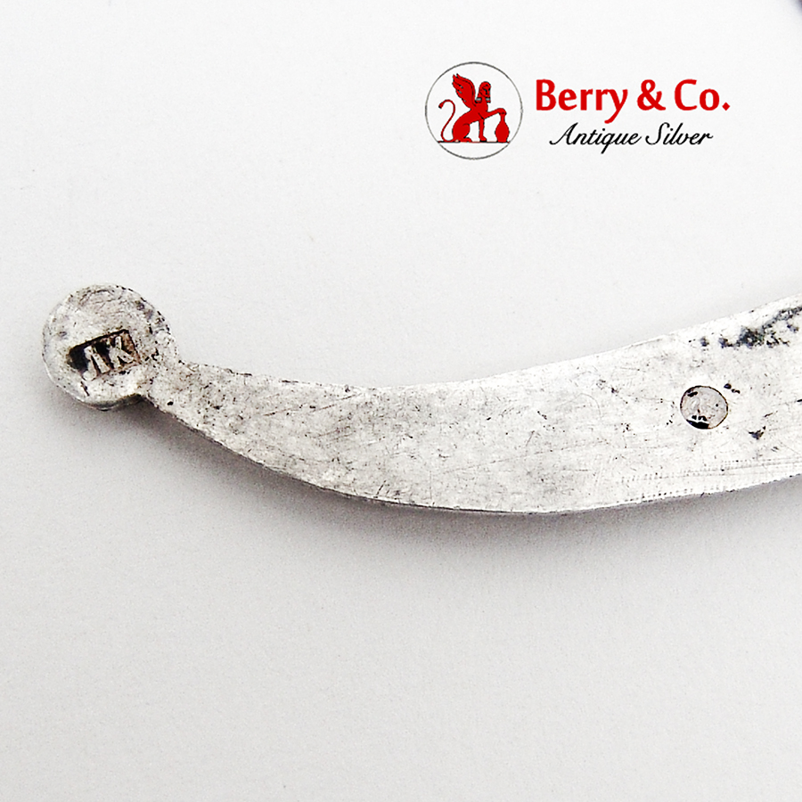 Caucasian Niello Belt Dagger Form Clasp Russian 84 Standard Silver 1895