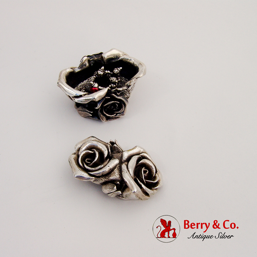 Double Sterling Rose Box Sterling Silver 2000 by Robert Glover