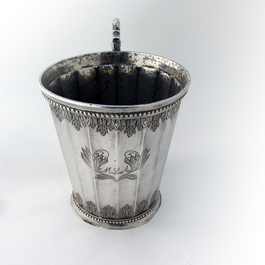 Spanish Colonial Mug Massive Coin Silver 1840