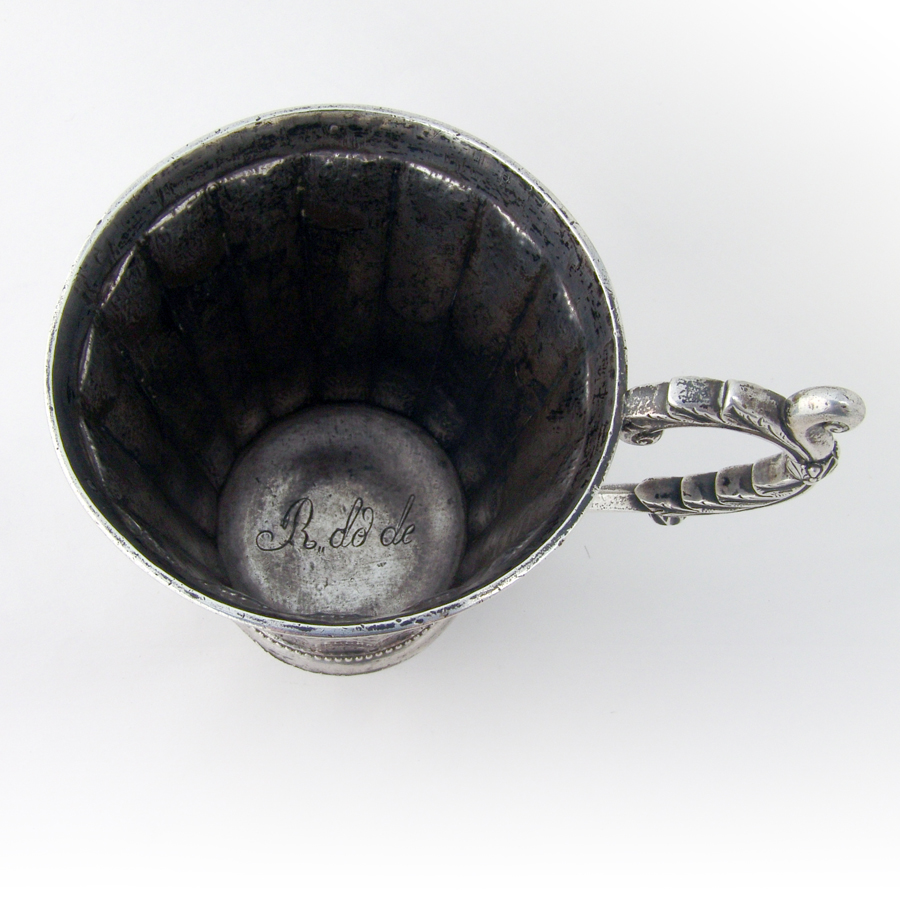 Spanish Colonial Mug Massive Coin Silver 1840