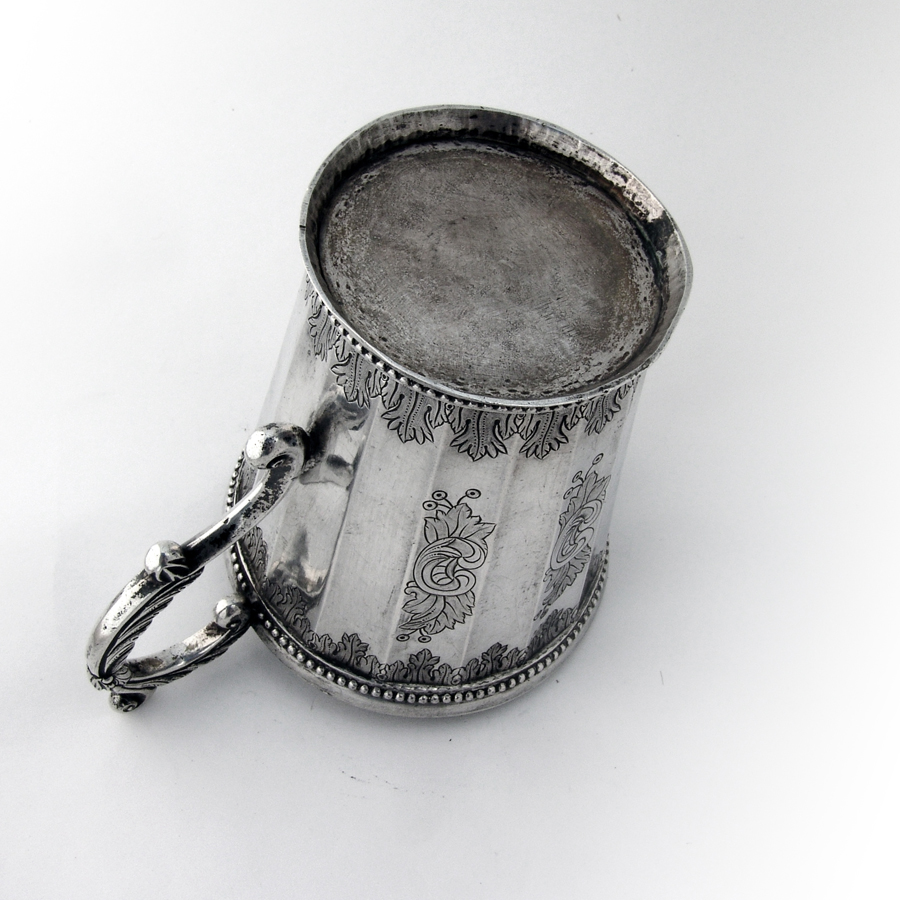 Spanish Colonial Mug Massive Coin Silver 1840