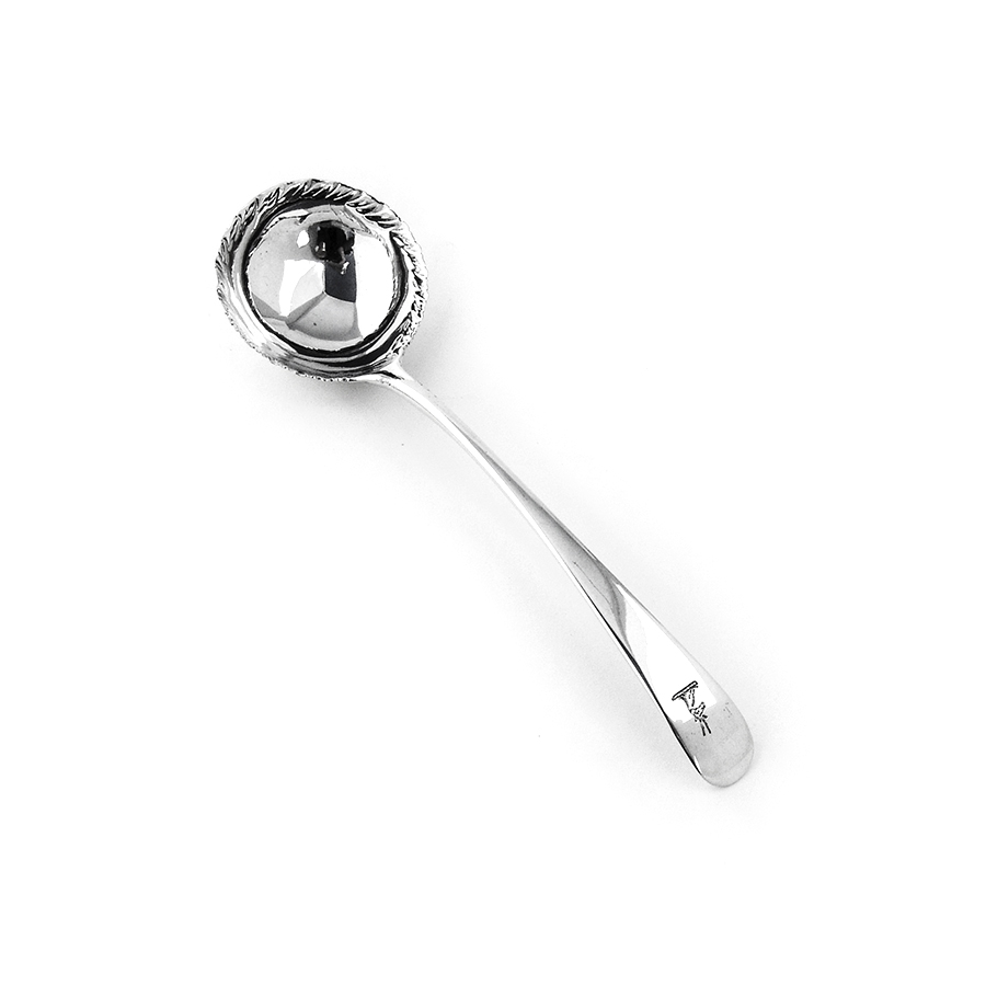 English Sauce Ladle Stag Head Crest Chawner Sterling Silver 1759