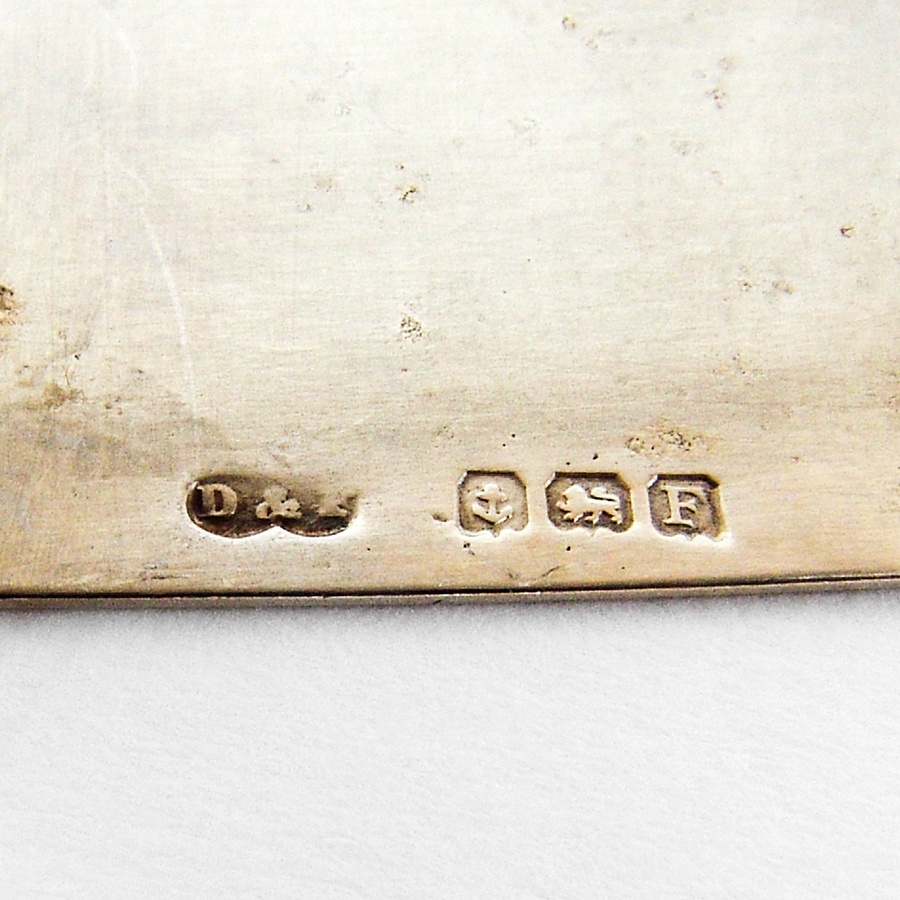 English Engine Turned Oval Napkin Ring Deakin Francis 1930 Mono