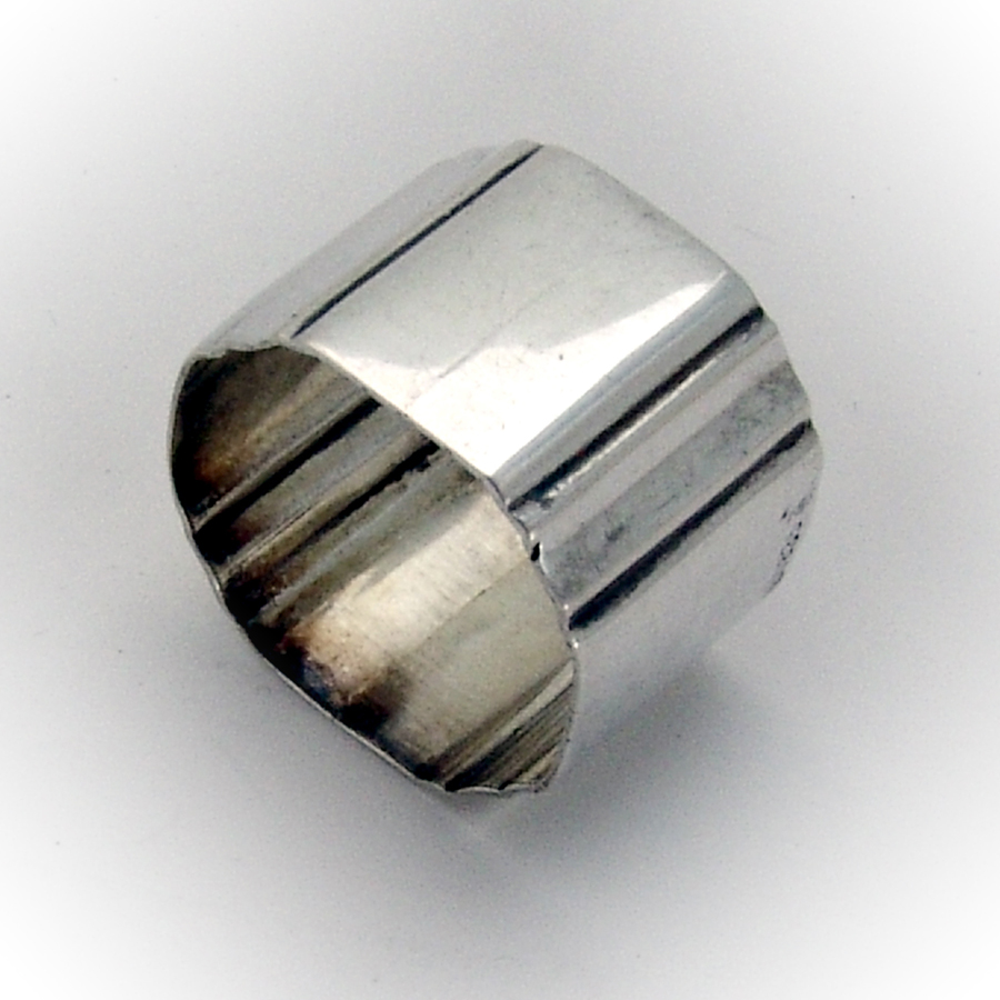 German 835 Silver Small Luncheon Napkin Ring Mono