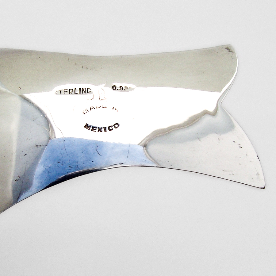 Fish Form Cigar Ash Tray Reyes Sterling Silver Mexico 1960s