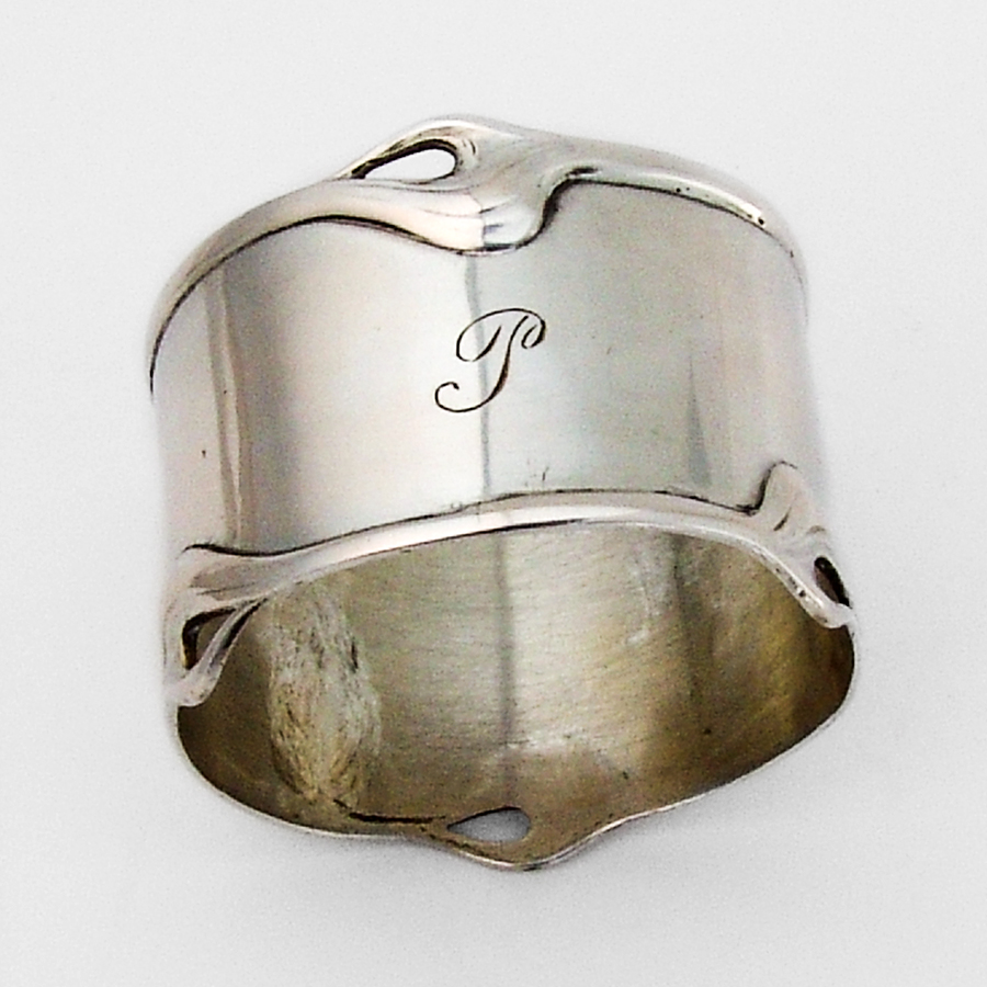 German 800 Silver Napkin Ring Vereinigte Silberwarenfabriken Mono