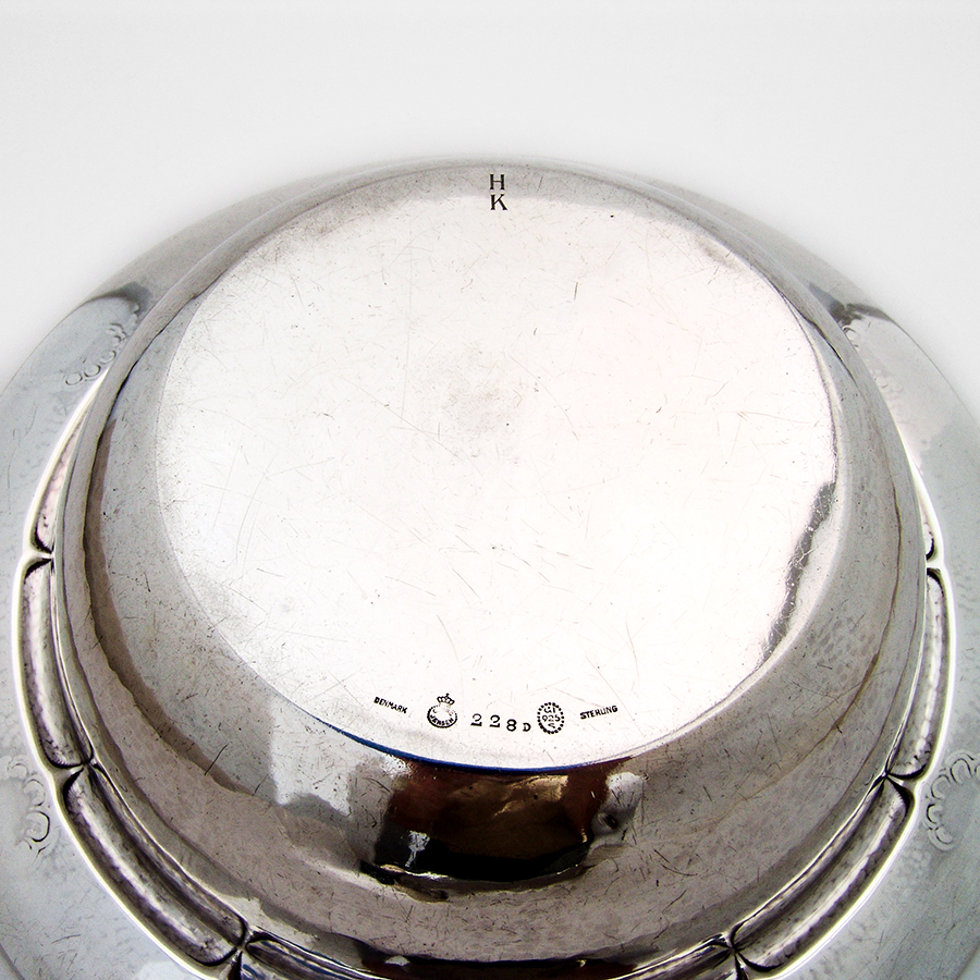 Georg Jensen Blossom Serving Bowls Pair Sterling Silver Old Mark
