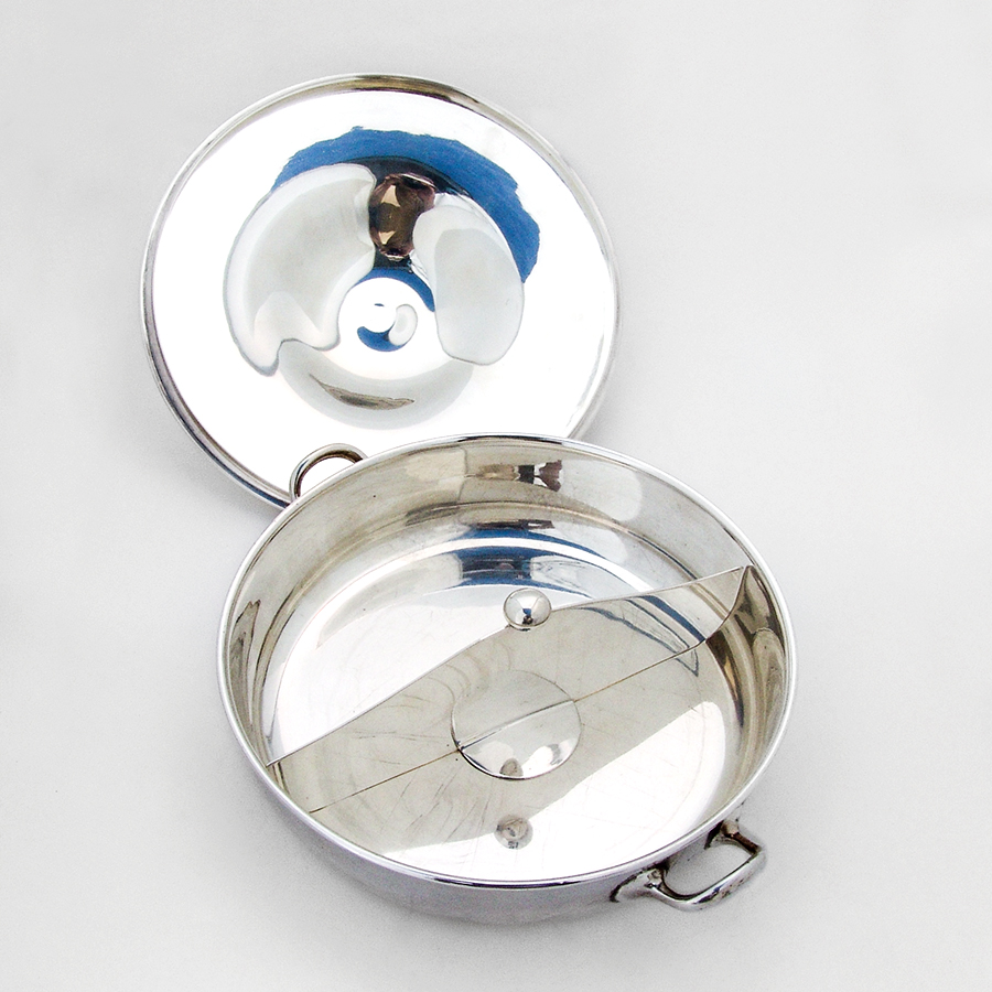English Covered Serving Bowl Alpha Silverplate 1920