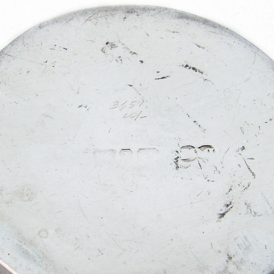 English Repousse Vanity Open Jar Sterling Silver 1899