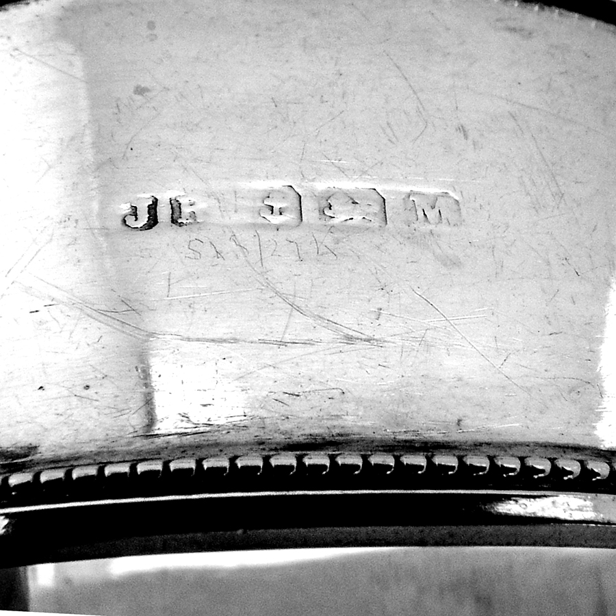George VI Medallion Napkin Ring John Rose Sterling Silver 1936