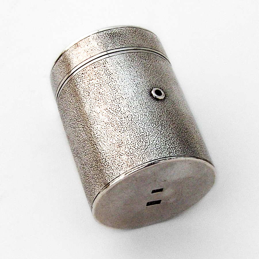 Japanese Meiji Silver Thread Holder 1900 Applied Monogram