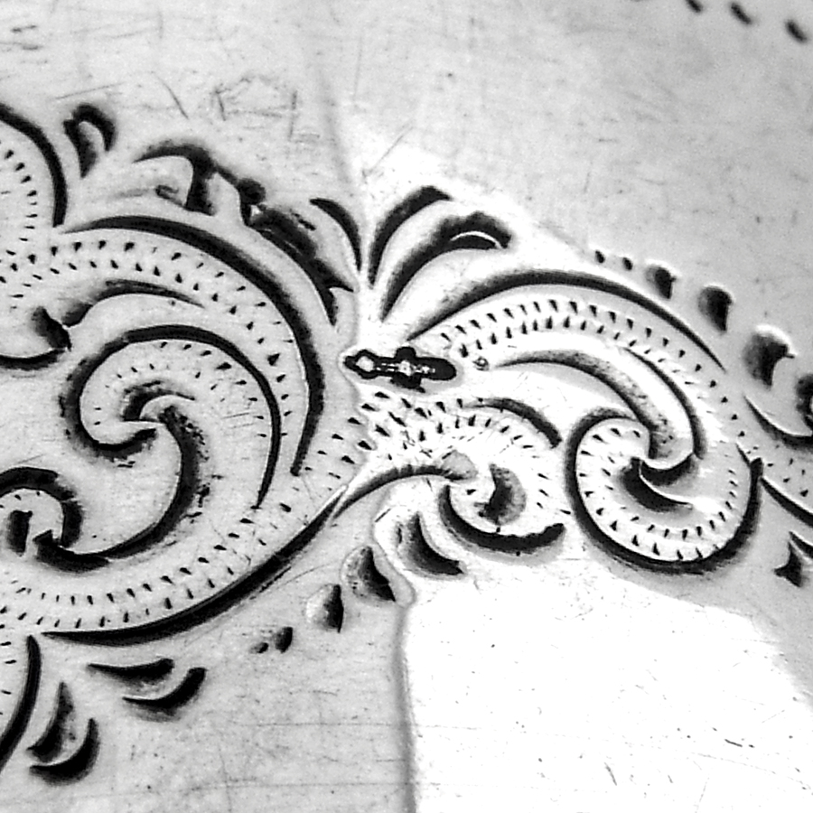 Dutch Large Engraved Souvenir Napkin Ring 835 Silver Mono