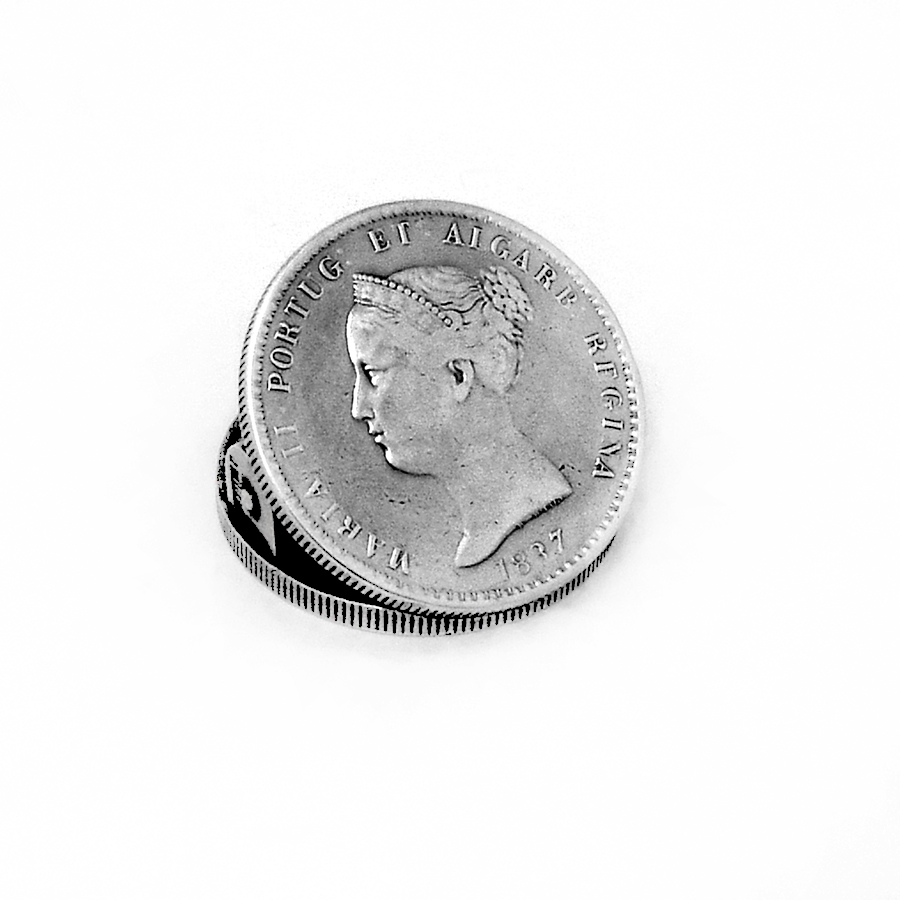 Portuguese 1000 Reis Silver Coin Paper Clip