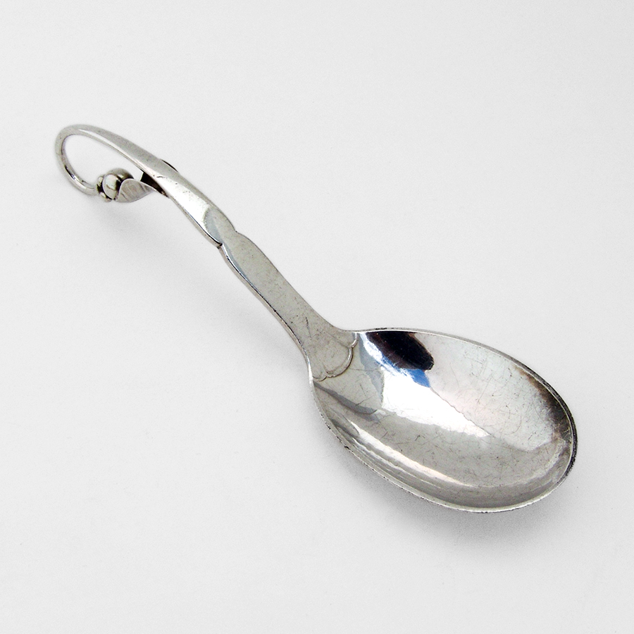 Georg Jensen Number 21 Jam Spoon Curved Handle Sterling Silver 1915