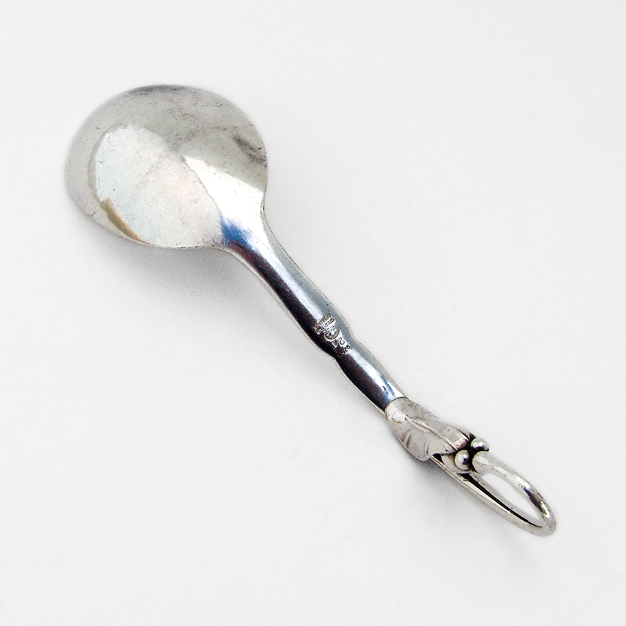 Georg Jensen Number 21 Jam Spoon Curved Handle Sterling Silver 1915