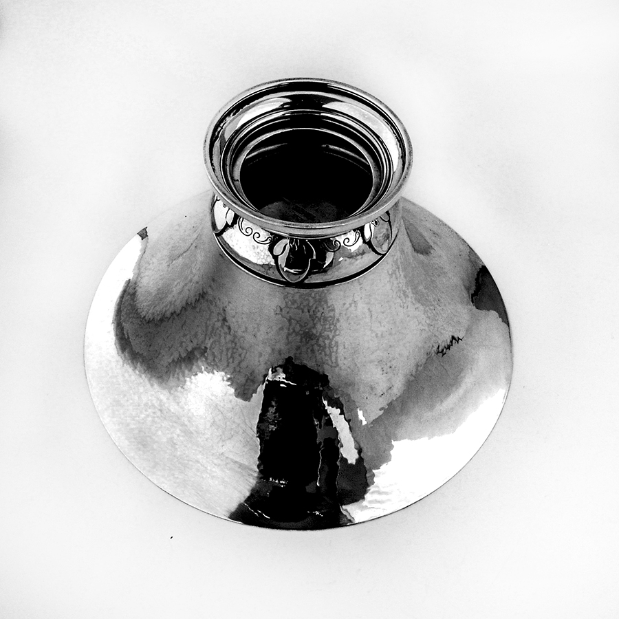 Georg Jensen Cactus Centerpiece Bowl Vase Sterling Silver 1945 Denmark
