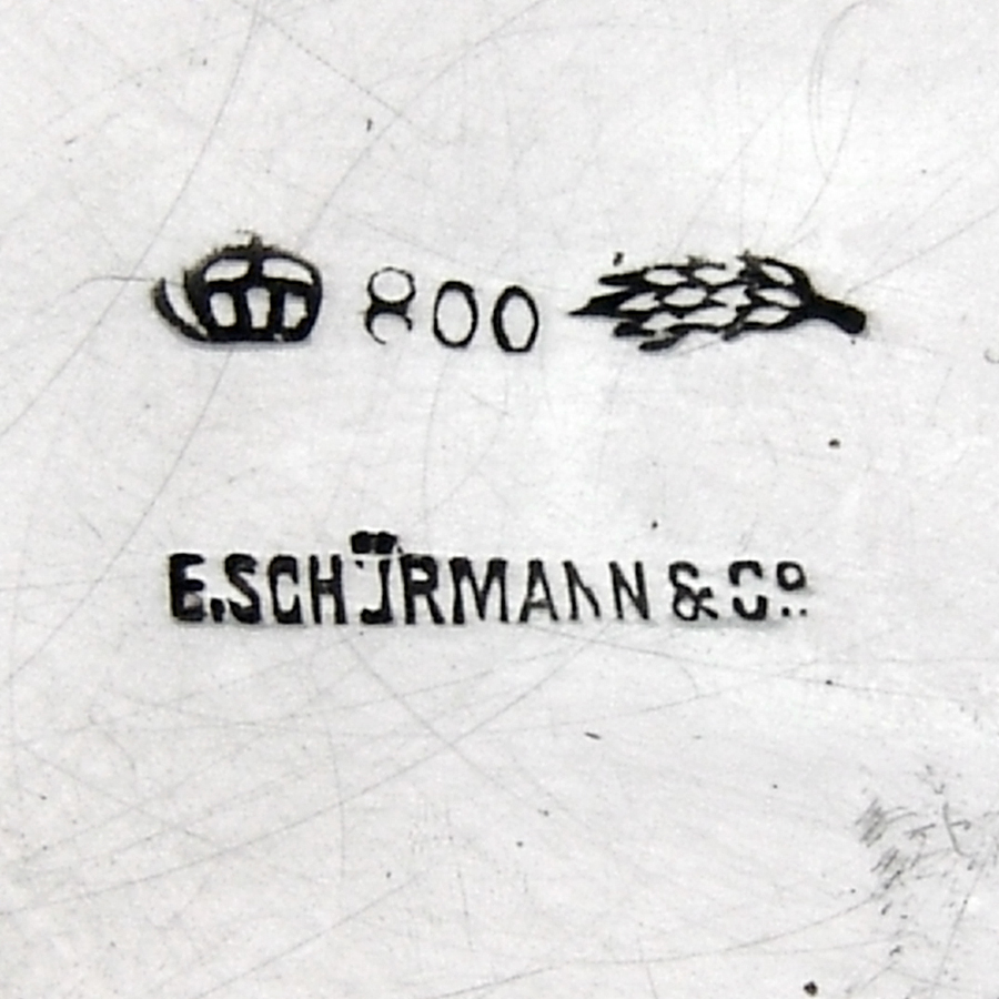 German Beaker Engraved Signatures Monogram Bohm 800 Silver