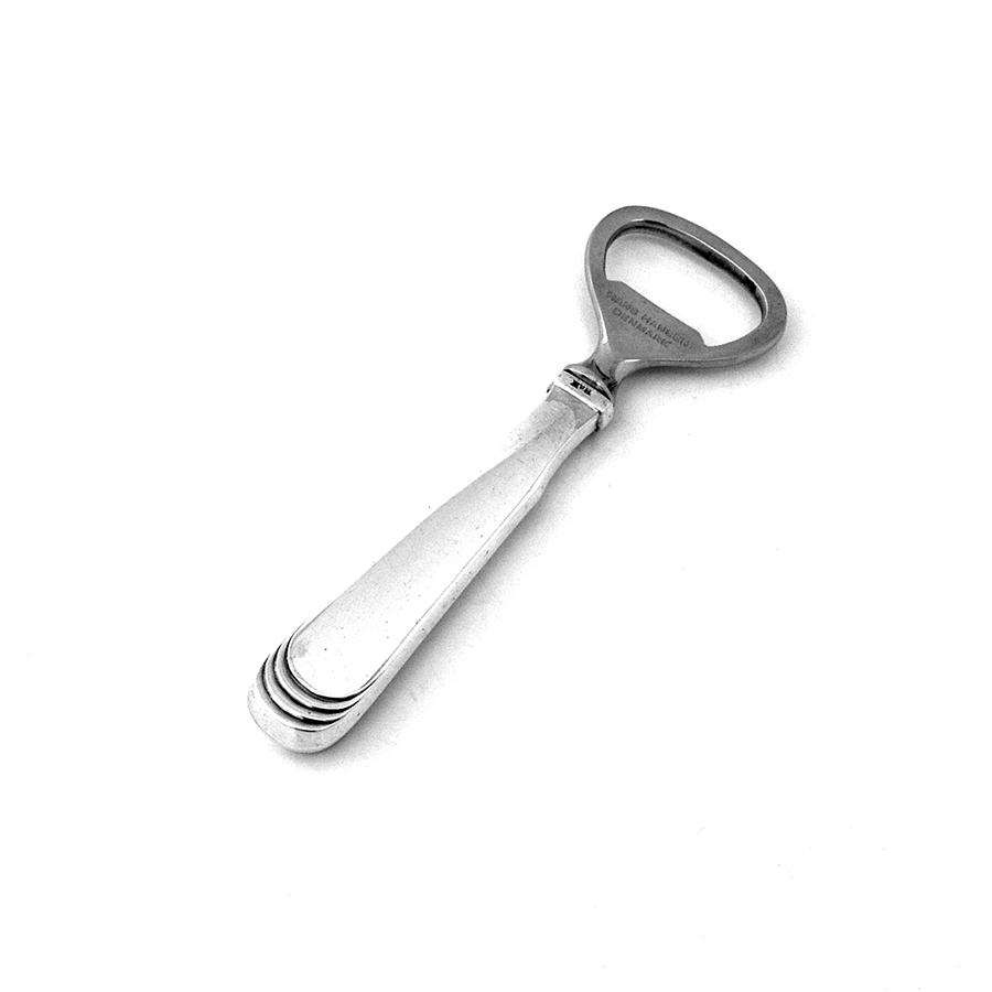 Ripple End Bottle Opener Hans Hansen Sterling Silver 1950 Denmark