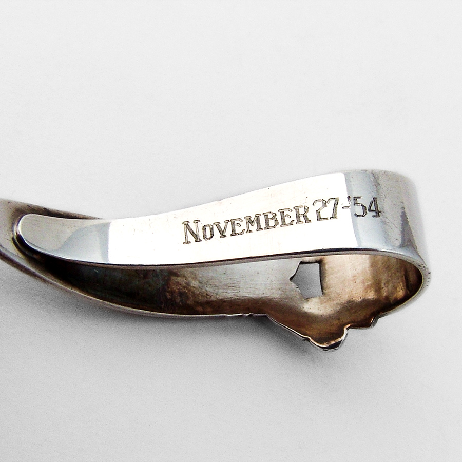 Acorn Baby Spoon Curved Handle Georg Jensen Sterling Silver Mono