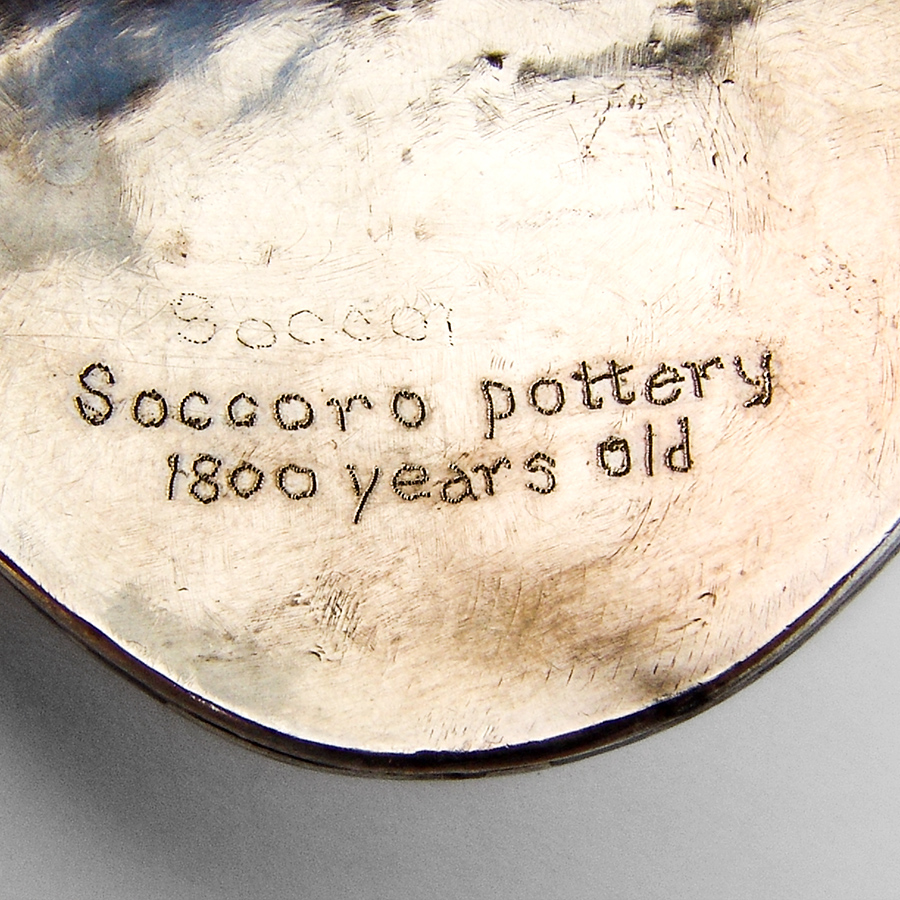 Pueblo Pottery Form Large Pendant Sterling Silver 1960
