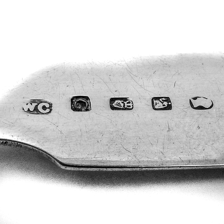 Irish Large Sugar Tongs William Cummings Sterling Silver 1827 Mono