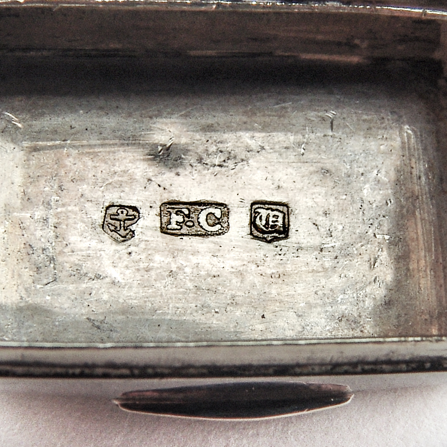 Victorian Vinaigrette Gilt Interior Francis Clark Sterling Silver 1843