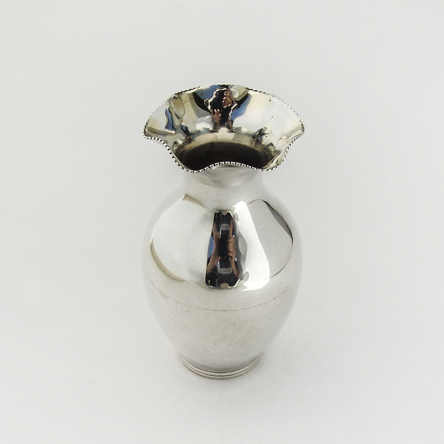 Portuguese Bud Vase Wavy Border Sterling Silver 1985