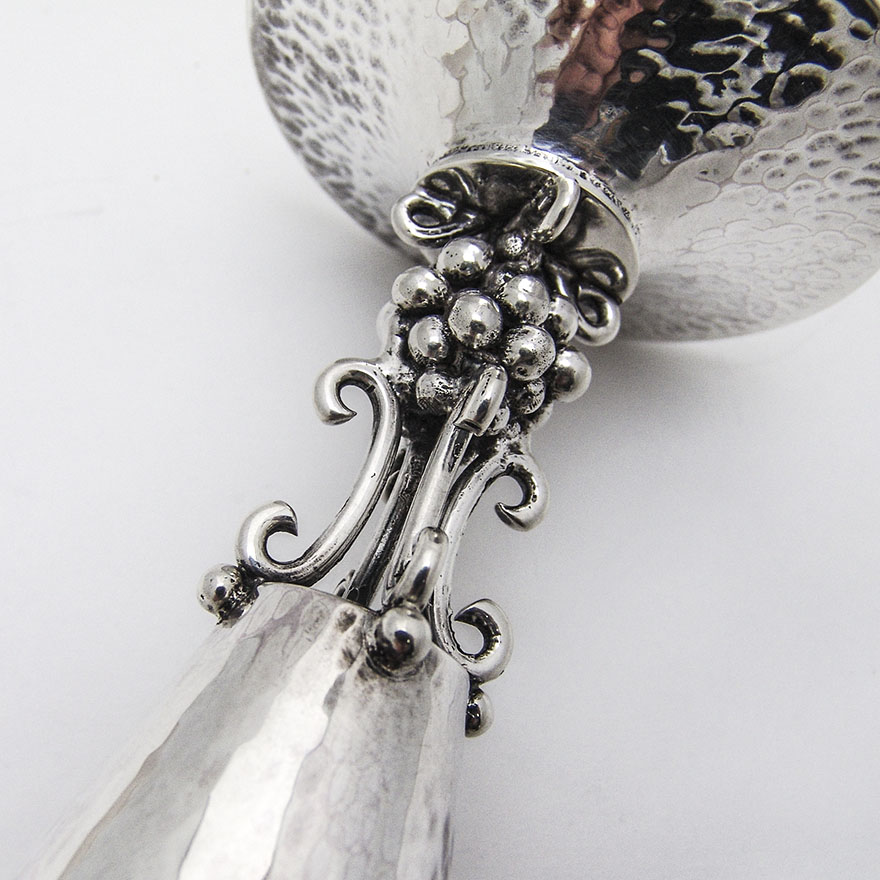 Arts And Crafts Vase Grape Foot Avanti Sterling Silver Mexico