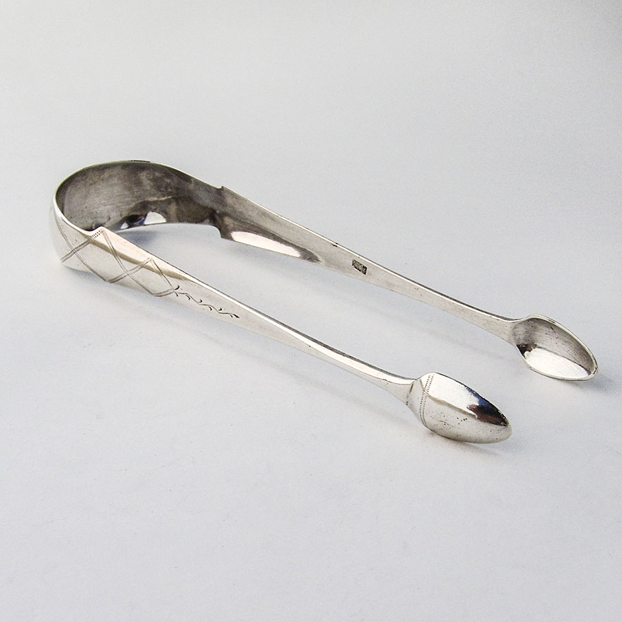 Federal Savannah GA Sugar Tongs Nathaniel Butler Coin Silver 1800
