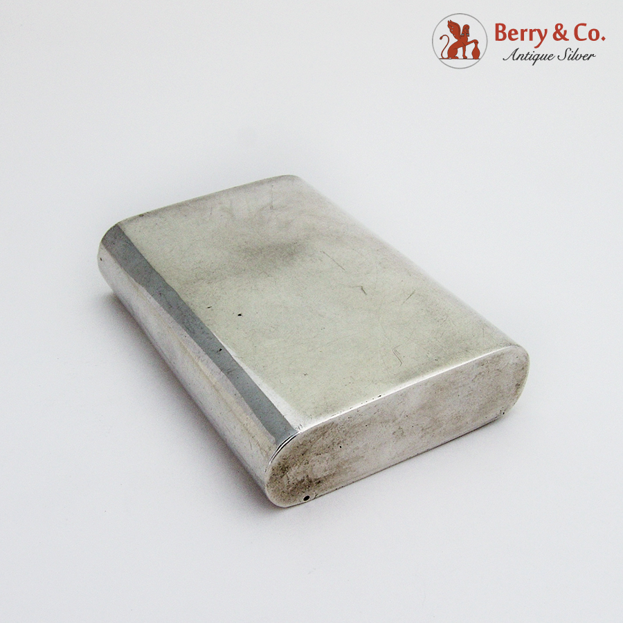 English Tinder Box Inset Striker Asprey Sterling Silver 1895 Mono