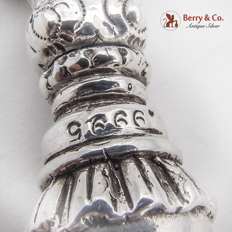 English Figural Handclasp Letter Opener Terry Shaverin Sterling Silver 1993