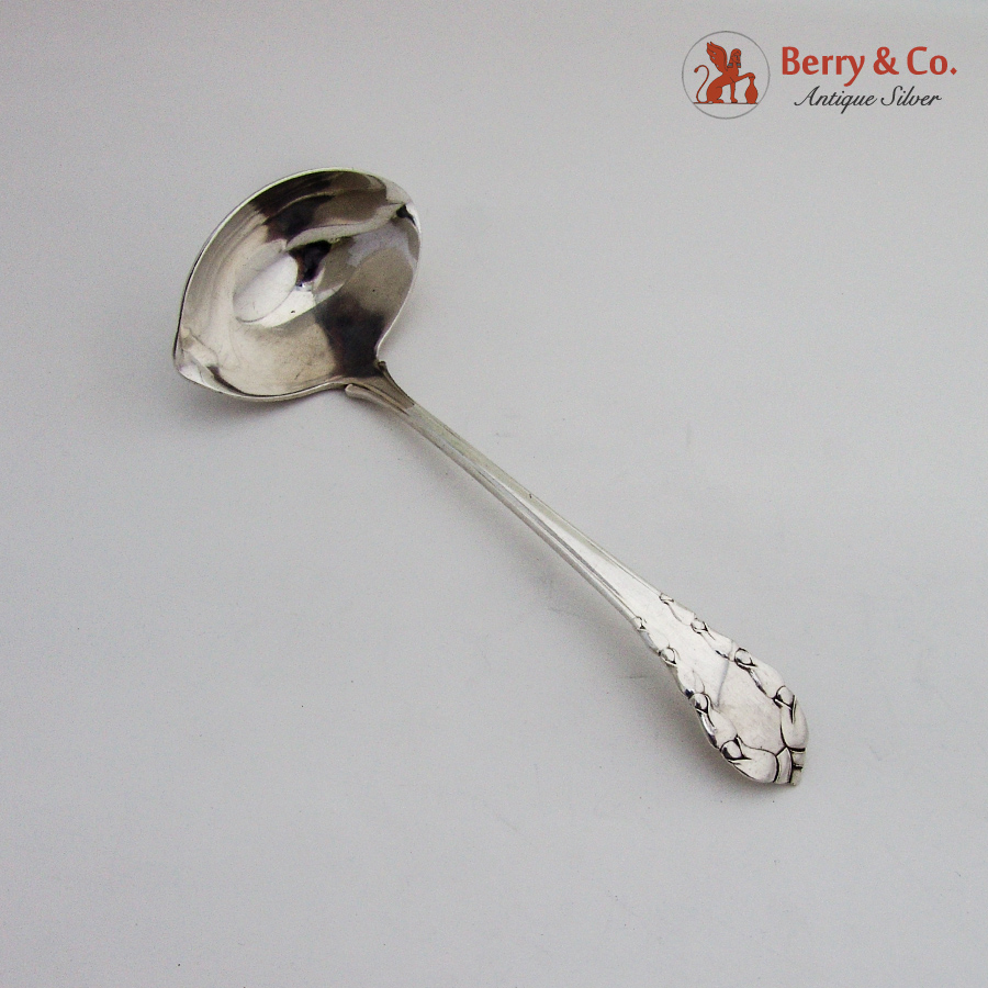 Lily Of The Valley Gravy Ladle Georg Jensen Sterling Silver Denmark