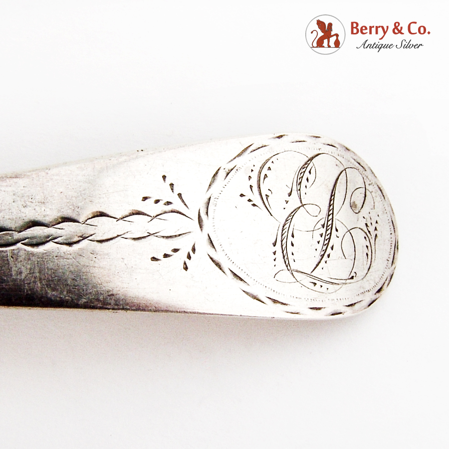 Early Federal Tablespoon John Vernon Coin Silver 1790 Mono EL