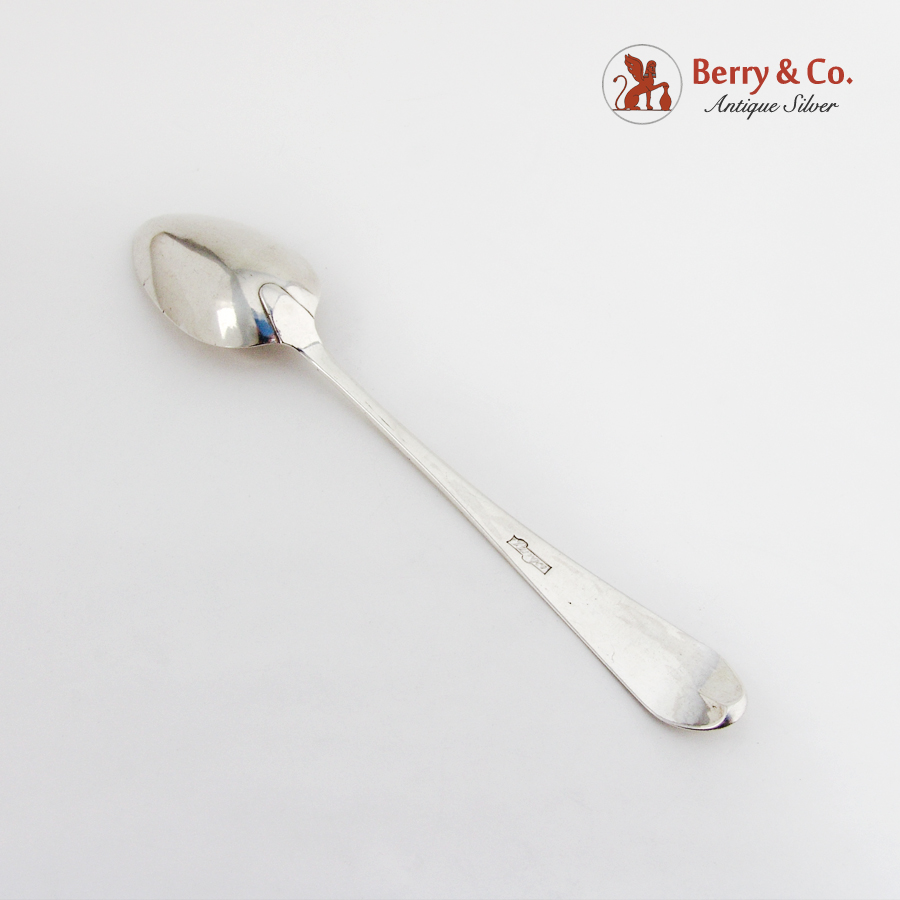 Early Federal Reverse Tipt Tablespoon John Burger Coin Silver Mono ET