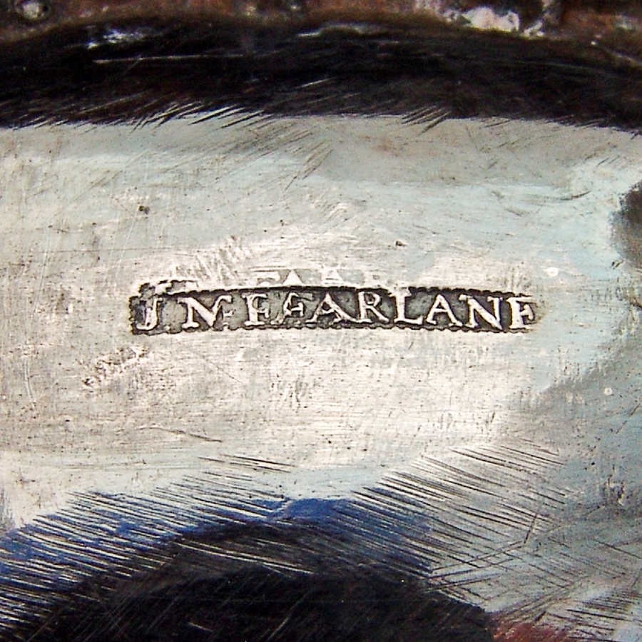 Federal Creamer Foliate Rims Ball Feet John McFarlane Coin Silver 1810 Mono