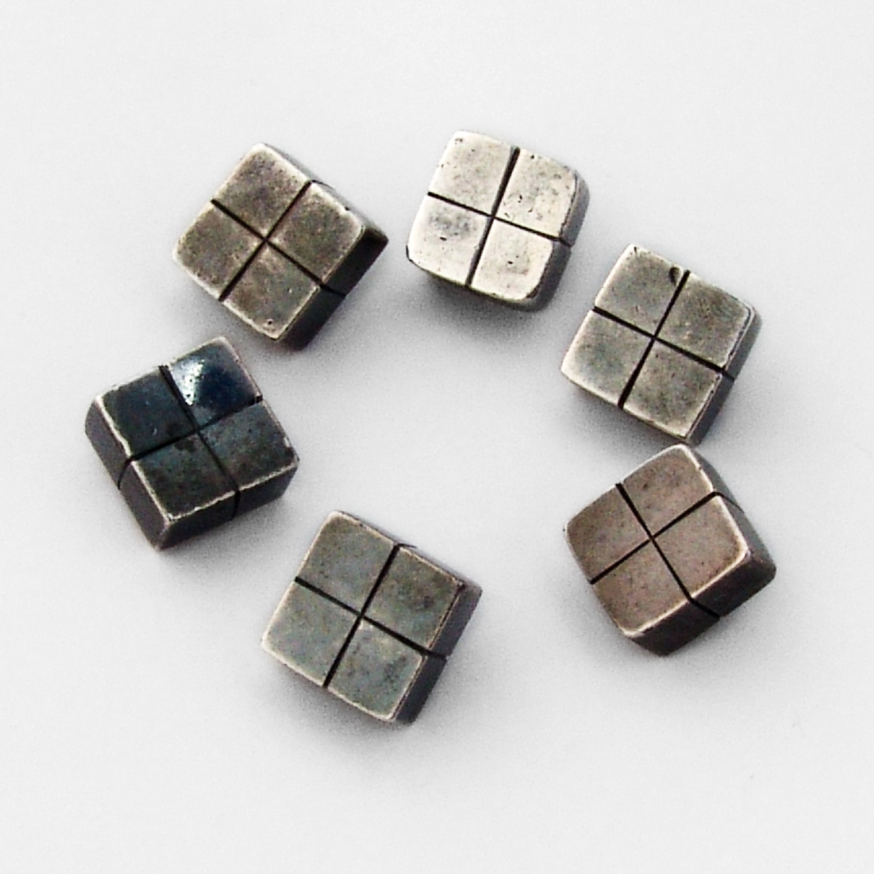William Spratling Small Square Buttons Set 980 Sterling Silver 1938 Taxco