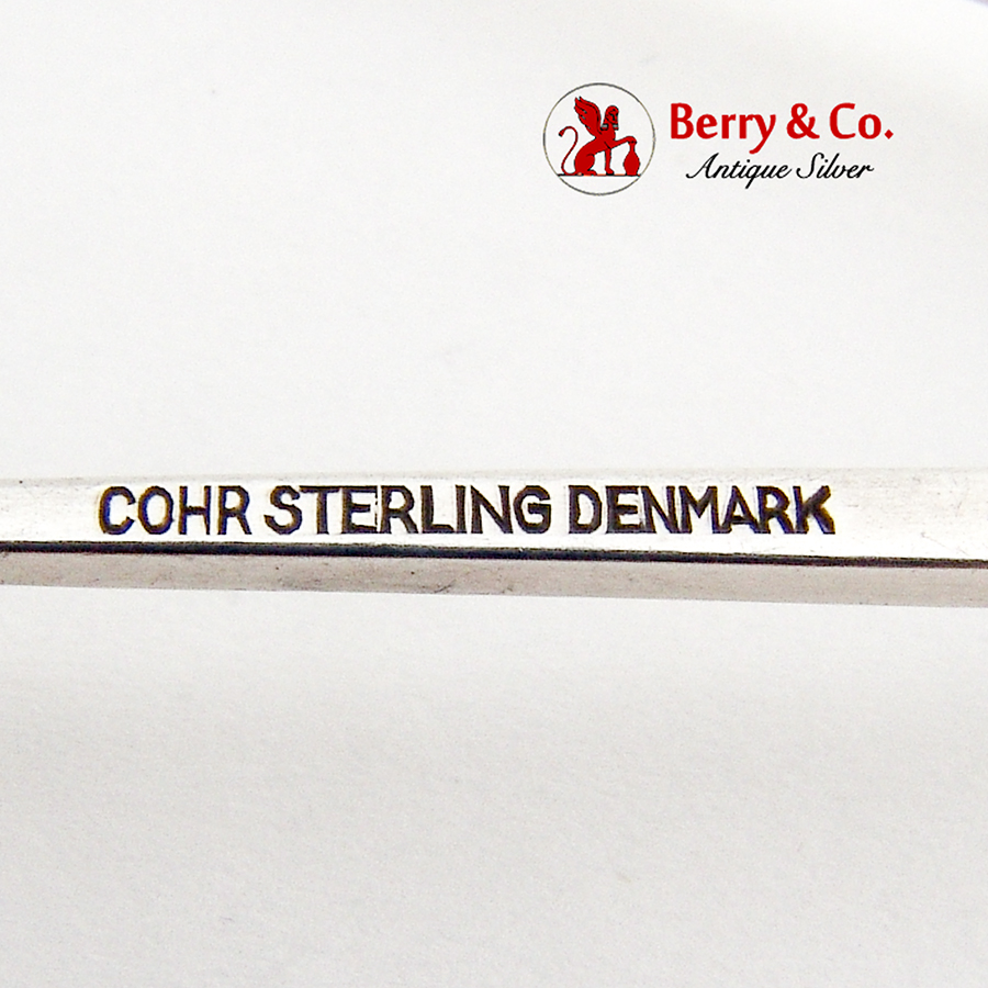 Danish Blossom Small Sugar Tongs Carl Cohr Sterling Silver