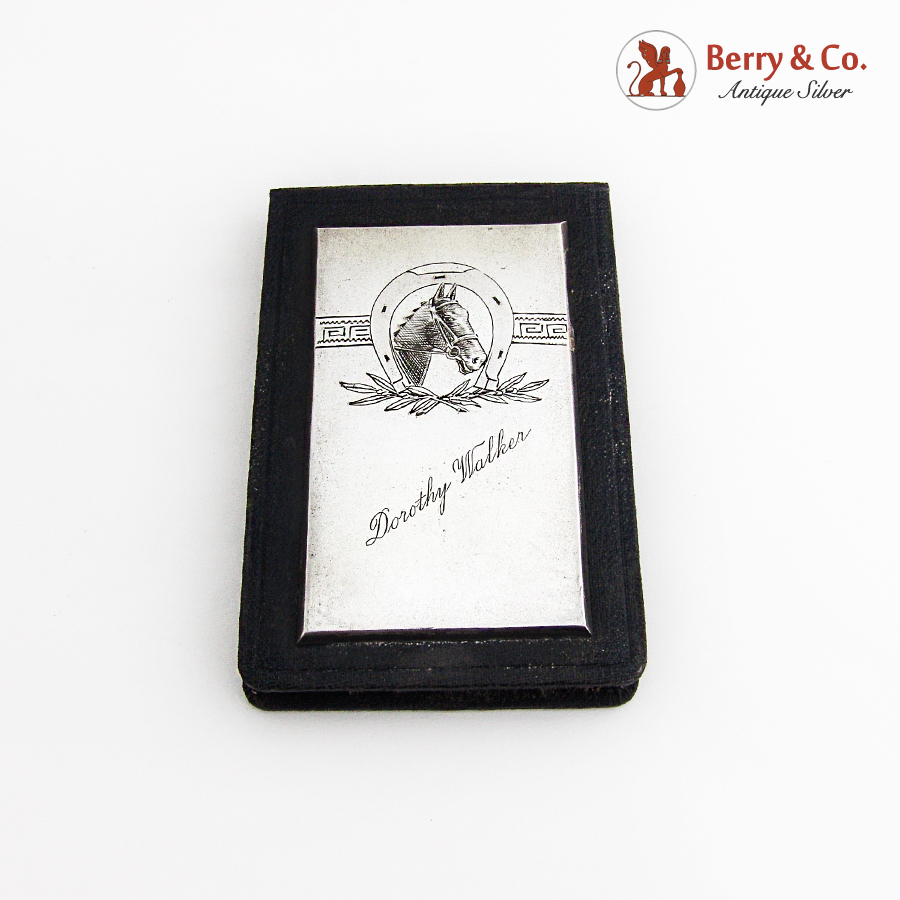 Engraved Horse Head Notebook Russian Expatriate 84 Silver Mono