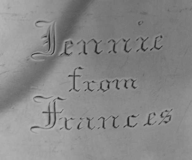 William Gale Goblet Jennie from Frances Coin Silver 1851