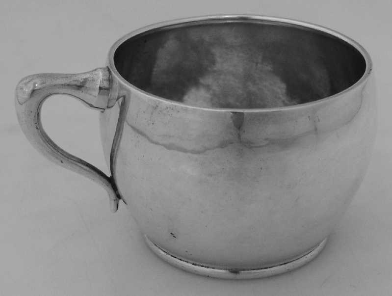 Arts and Crafts Cup Christmas 1889 From Mother and Father Shreve Sterling 