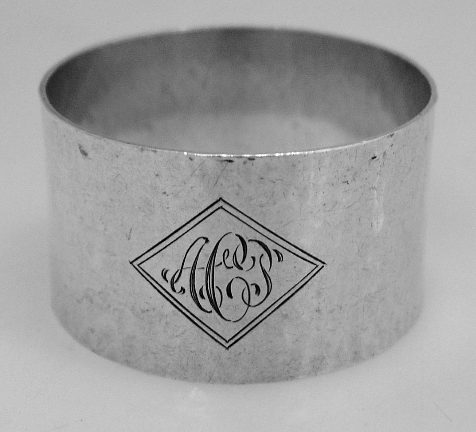 Arts and Crafts Sterling Silver Napkin Ring J E Blake Sterling Silver 1910