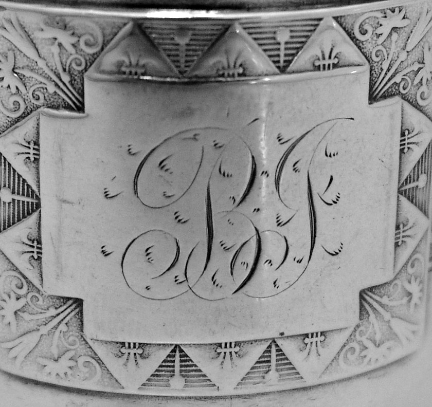 Aesthetic Napkin Ring Wood and Hughes 1875 Coin Silver