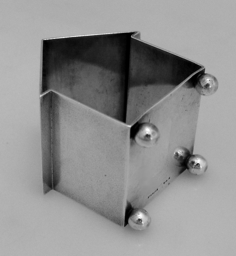 American Sterling Silver Figural House Napkin Ring Wood and Hughes 1880