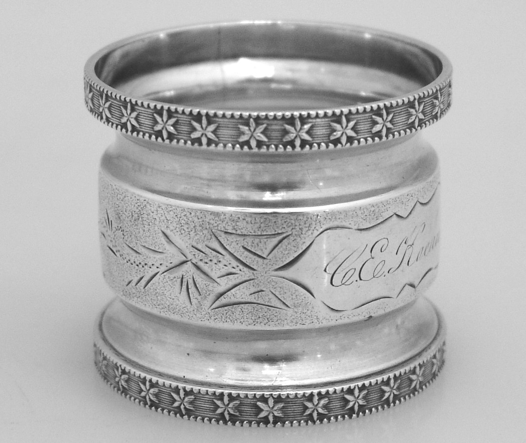 American Coin Silver Napkin Ring 1880