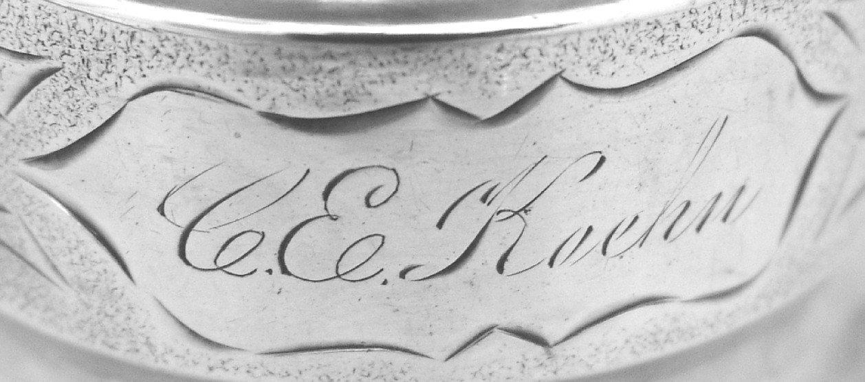 American Coin Silver Napkin Ring 1880