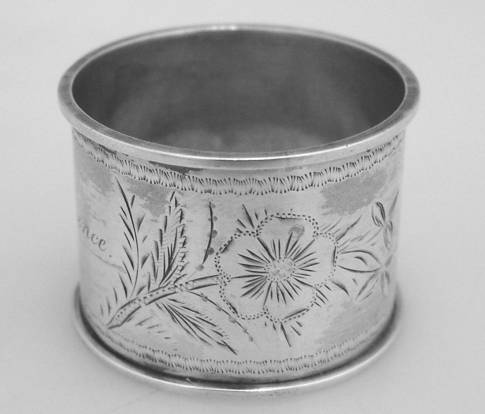 American Sterling Silver Napkin Ring 1890