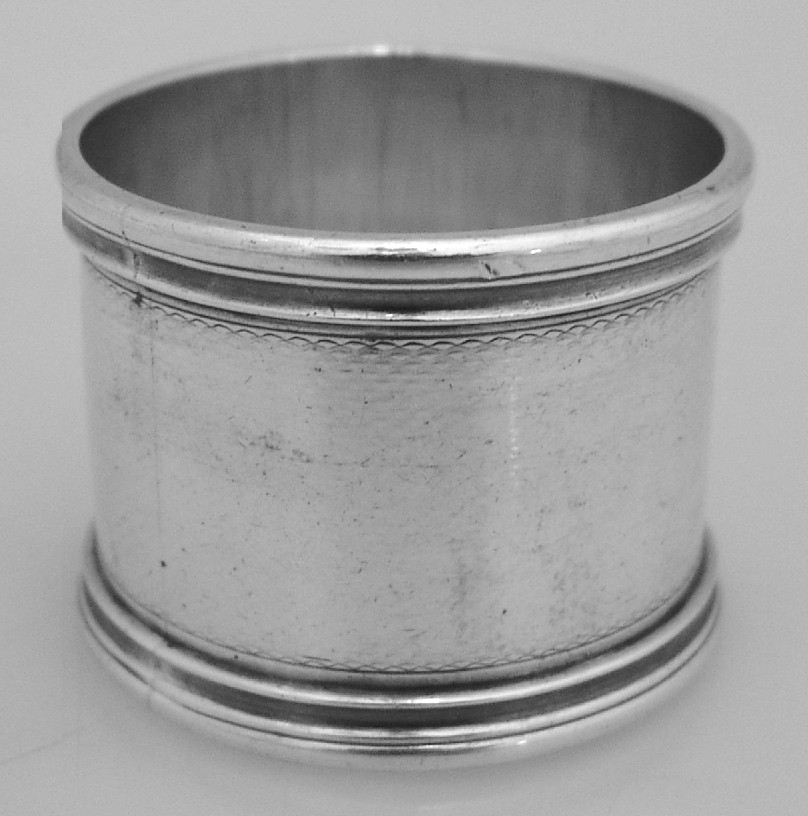 American Coin Silver Napkin Ring 1875