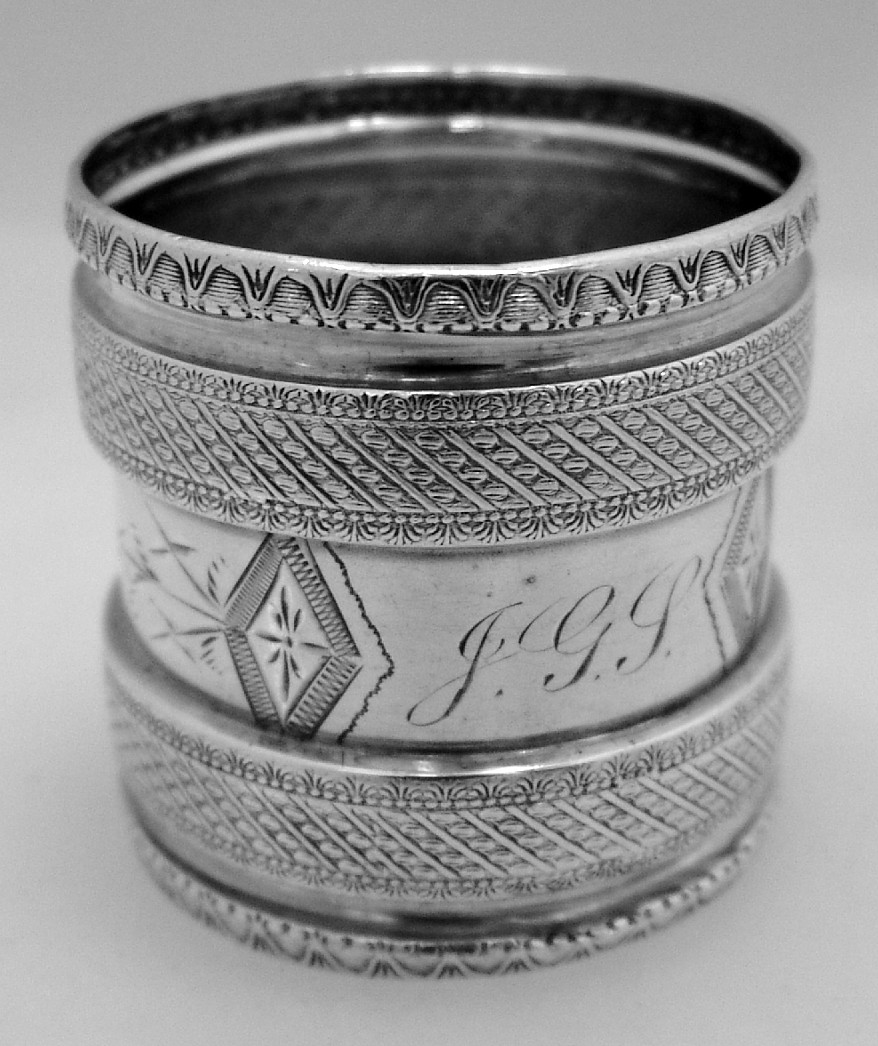 American Coin Silver Napkin Ring 1880