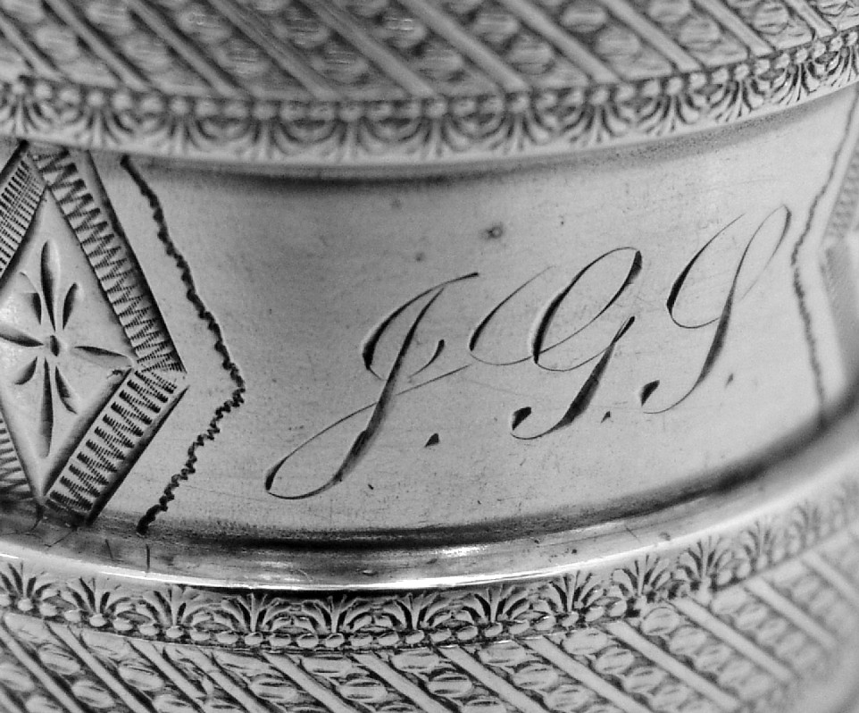 American Coin Silver Napkin Ring 1880